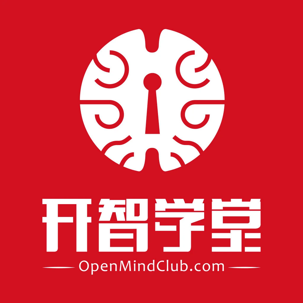 开智logo 竖版 - 红底